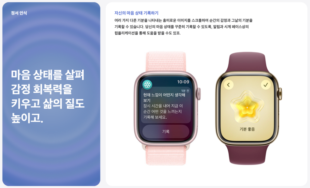 watchOS 10 정신 건강